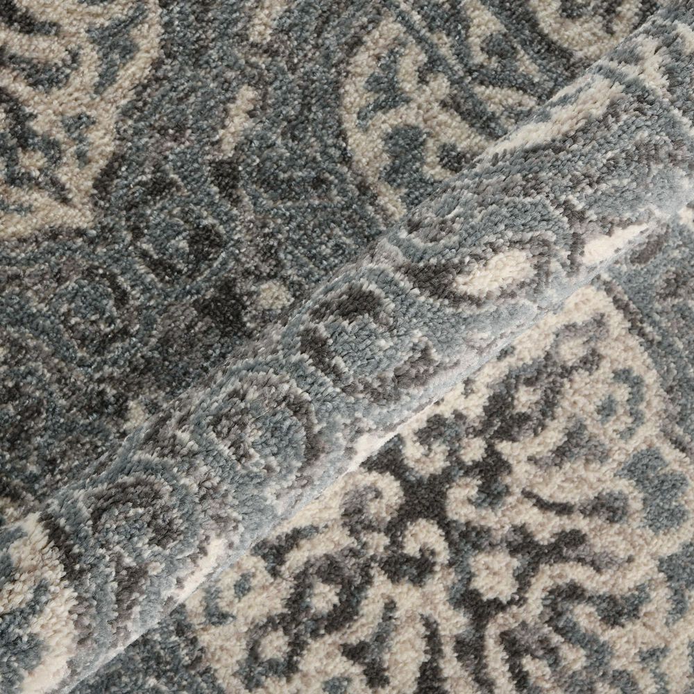 Amer Rugs Alexandria 6&#39;7&quot; Round Steel Blue Area Rug, , large