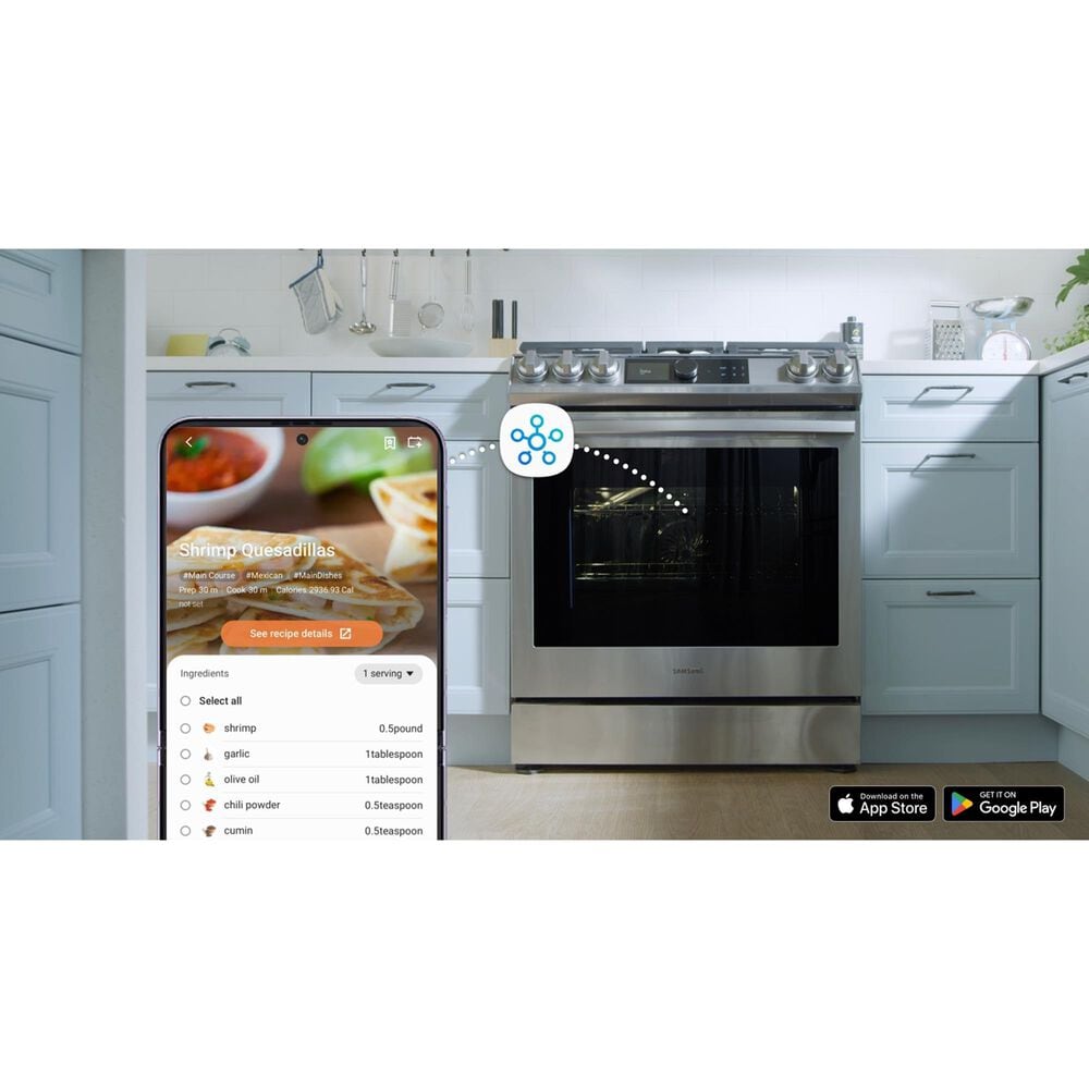 Samsung 6.3 Cu. Ft. Smart Freestanding Electric Range in Fingerprint Resistant Stainless Steel, , large