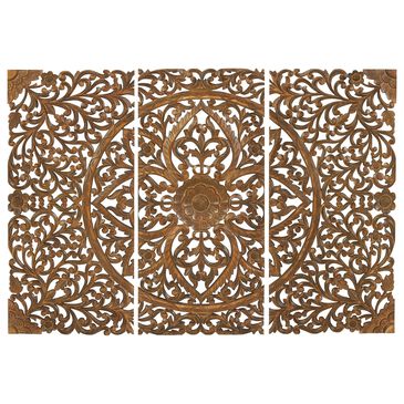 Maple and Jade 48" x 16" Traditional Wall Decor in Cinnamon Brown, , large