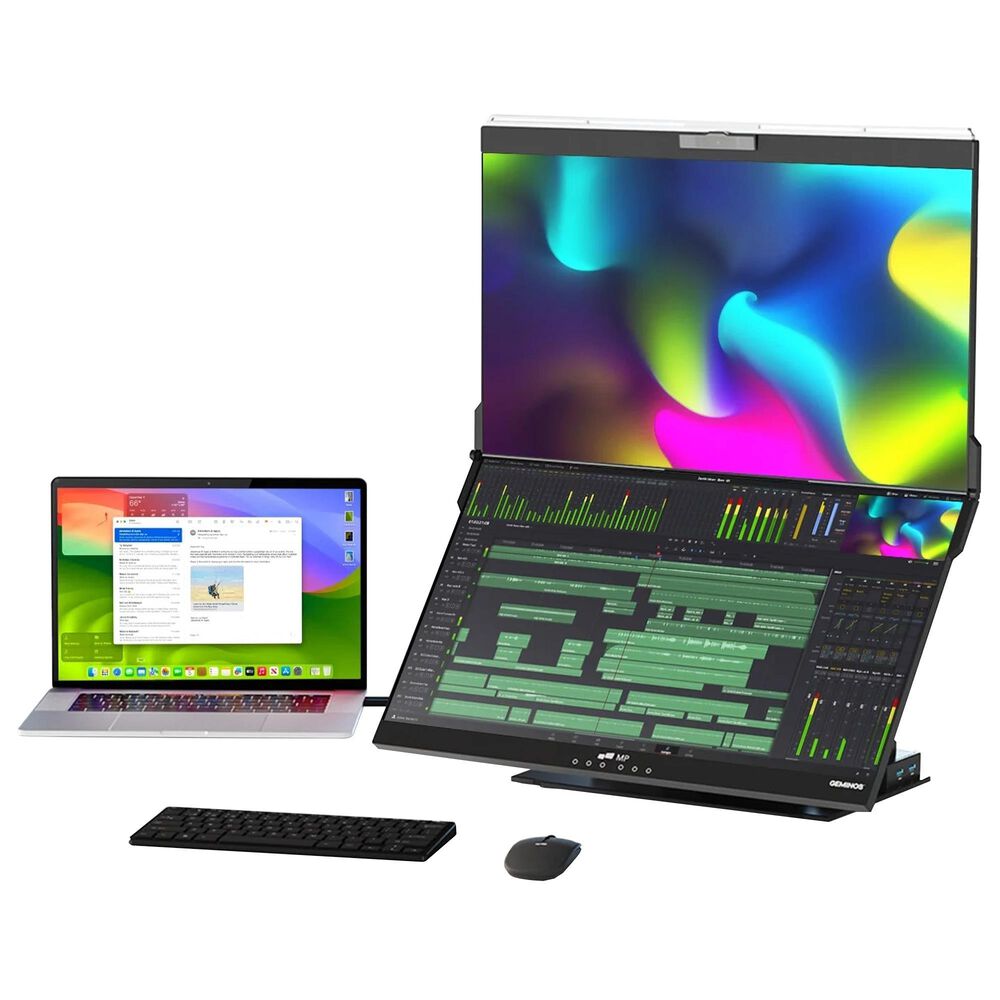 Mobile Pixels 24&quot; Geminos X Dual-Screen Desktop Monitor in Black, , large