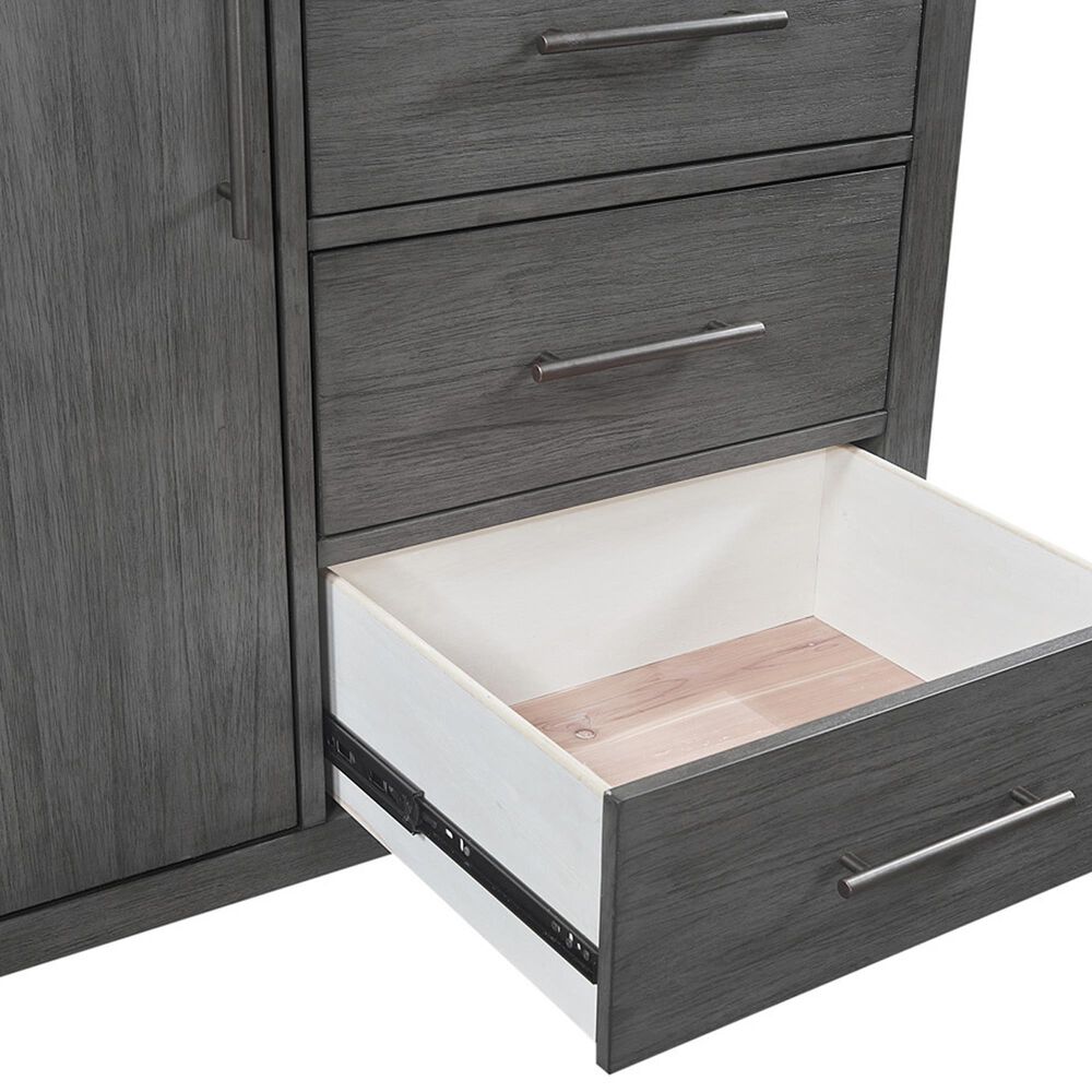 Riva Ridge Preston 5-Drawer Door Chest in Urbane Grey, , large