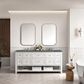 James Martin Vanities Breckenridge 72" Double Bathroom Vanity in Bright White with 3 cm Parisien Bleu Quartz Top and Rectangular Sinks, , large