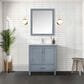 Lexora Home Jacques 30" Single Bathroom Vanity in Dark Grey with 2 cm White Carrara Marble Top and Rectangular Sink, , large