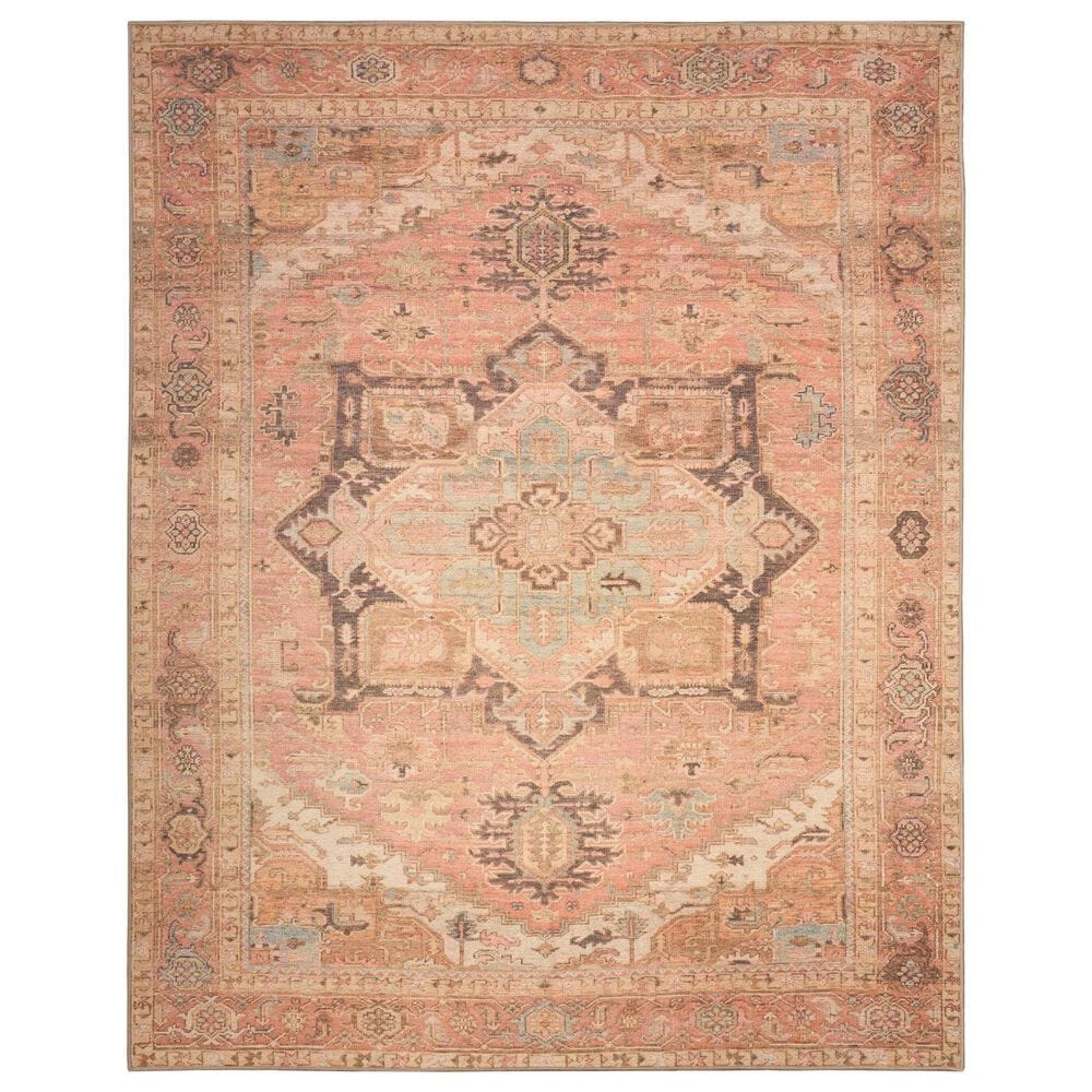 Nourison Vintage Washables Coral and Multicolor 4" x 6" Area Rug, , large