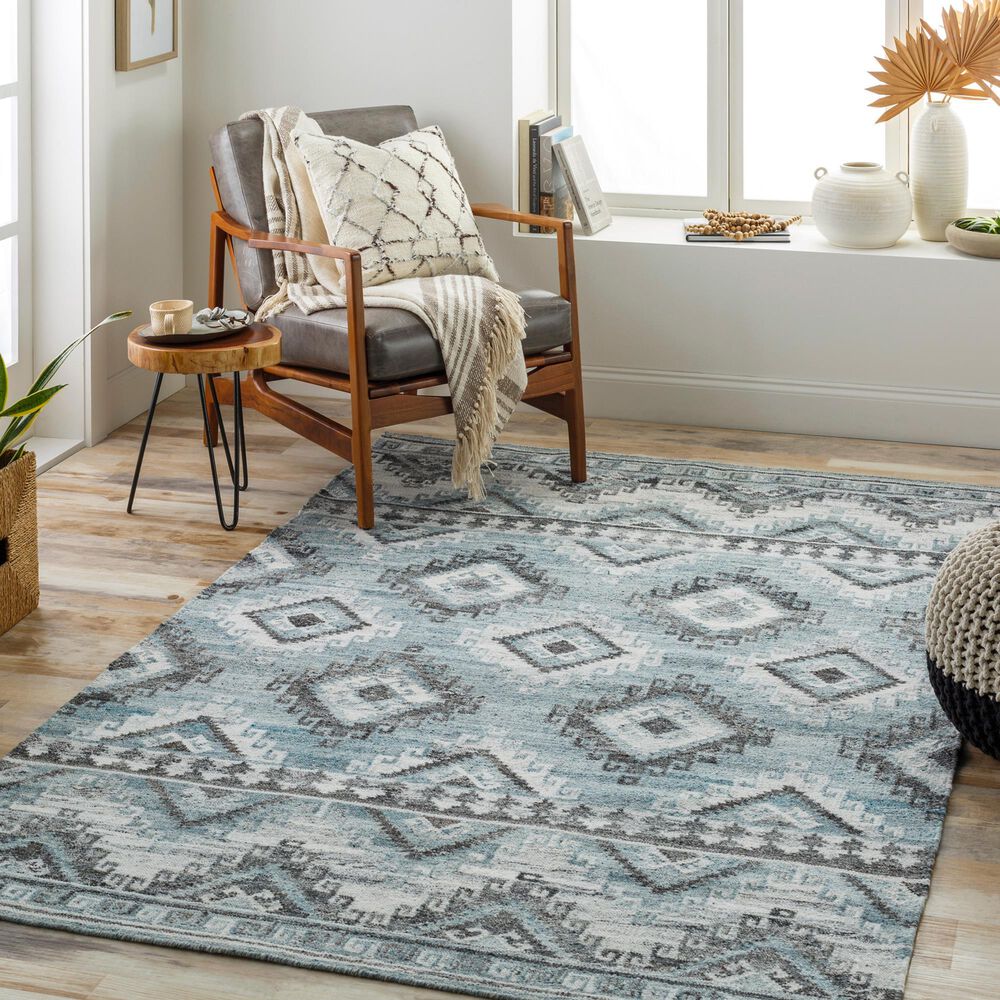 Surya Alyssa 8&#39; x 10&#39; Slate, Brown, Ivory and Blue Area Rug, , large