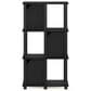 HOMLUX 4-Tier Storage Bookcase with Three Doors in Black Oak and Black, , large