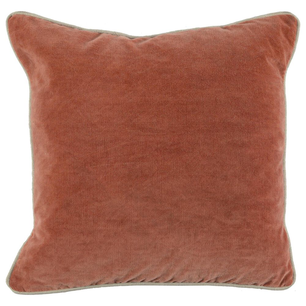 Classic Home Heirloom 18" Square Throw Pillow in Terra Cotta, , large