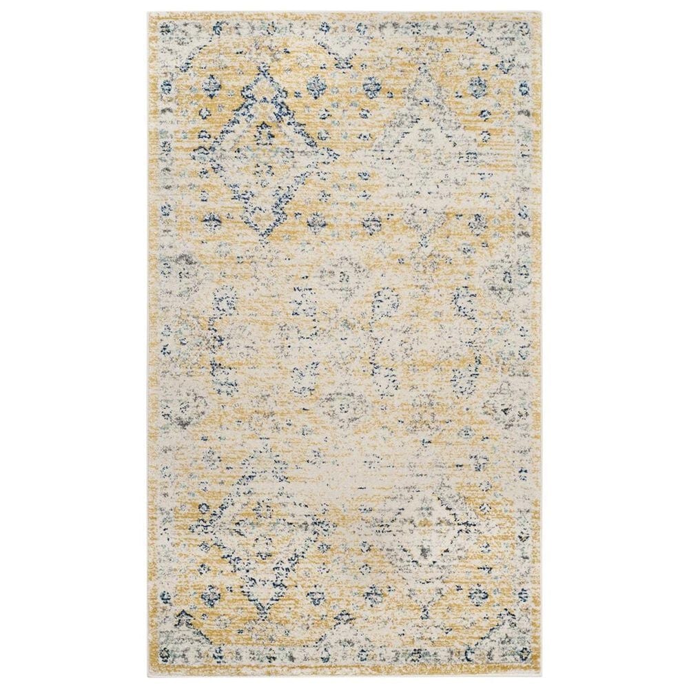 Safavieh Evoke EVK224B-3 3&#39; x 5&#39; Gold/Ivory Area Rug, , large