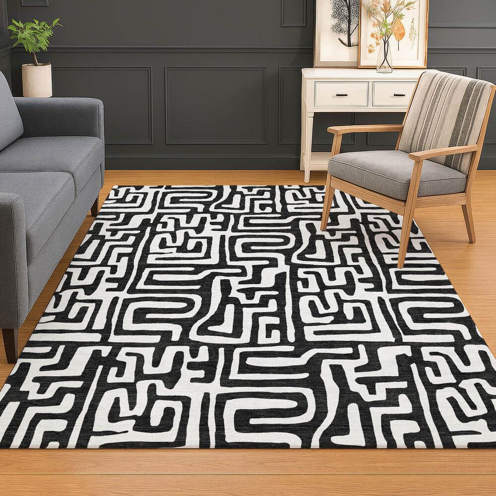 Dalyn Rug Company The Reserve TR1 Black 9&#39; x 12&#39; Indoor/Outdoor Area Rug, , large