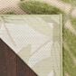 Nourison Aloha ALH18 7"10" x 10"6" Ivory and Green Indoor/Outdoor Area Rug, , large
