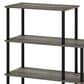 HOMLUX Turn-N-Tube 3-Tier Rolling Kitchen Shelf Cart in French Oak Grey and Black, , large