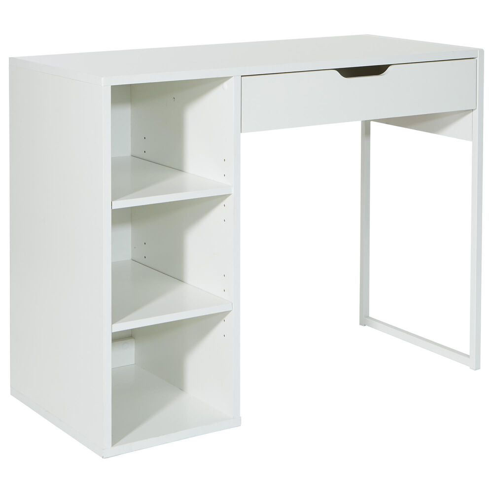 Valor Living Ravel Writing Desk with Drawer in White, , large