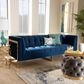 Baxton Studio Ambra Stationary Sofa in Royal Blue Velvet, , large