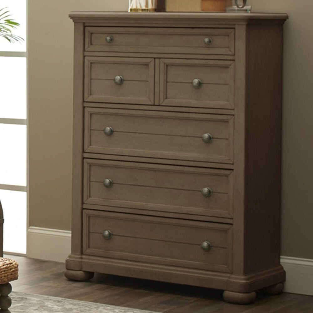 Trisha Yearwood Home Collection Nashville 6-Drawer Chest in Gray Taupe, , large