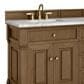 James Martin Vanities Brookfield 72" Double Bathroom Vanity in Honey Oak with 3cm Carrara White Marble Top and Rectangular Sinks, , large