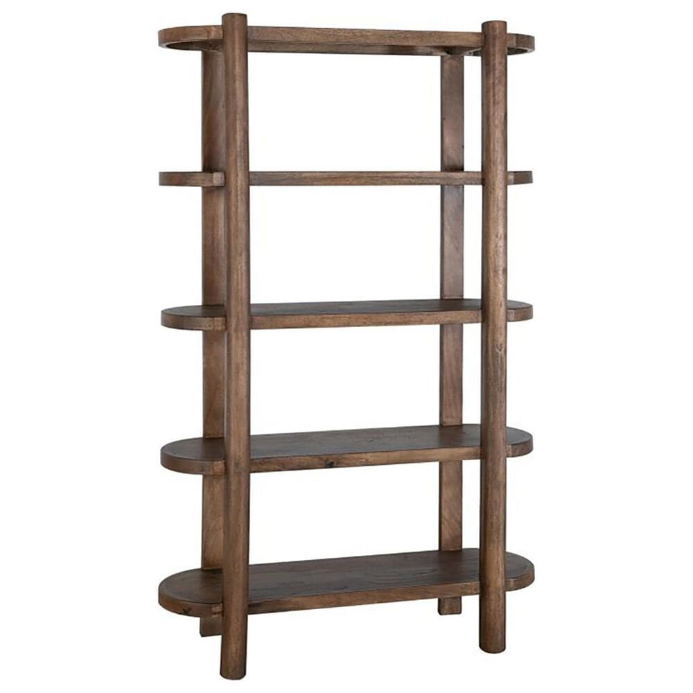 Fallridge Balam 4-Shelf Bookcase in Brown, , large