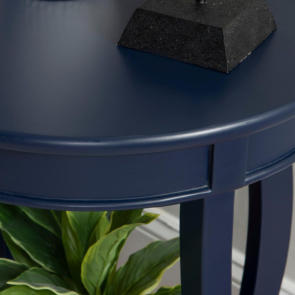 Linon Home Decor Rainbow Side Table in Navy Blue, , large