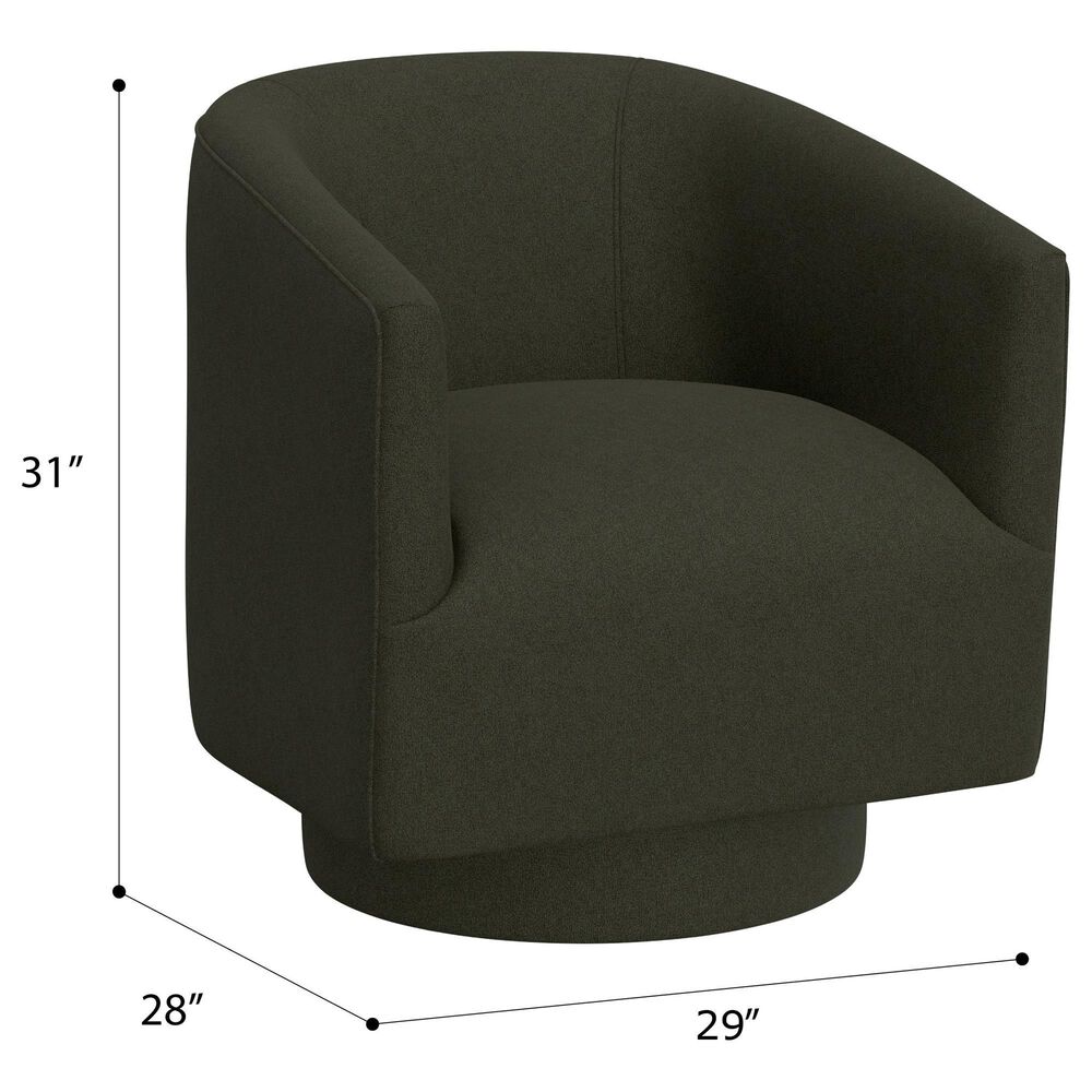 Emerald Home Furnishings Brylee Swivel Accent Chair in Green, , large
