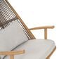 Hearth and Haven Outdoor Rocking Chair with PE Rattan Backrest in Gray (Set of 2), , large