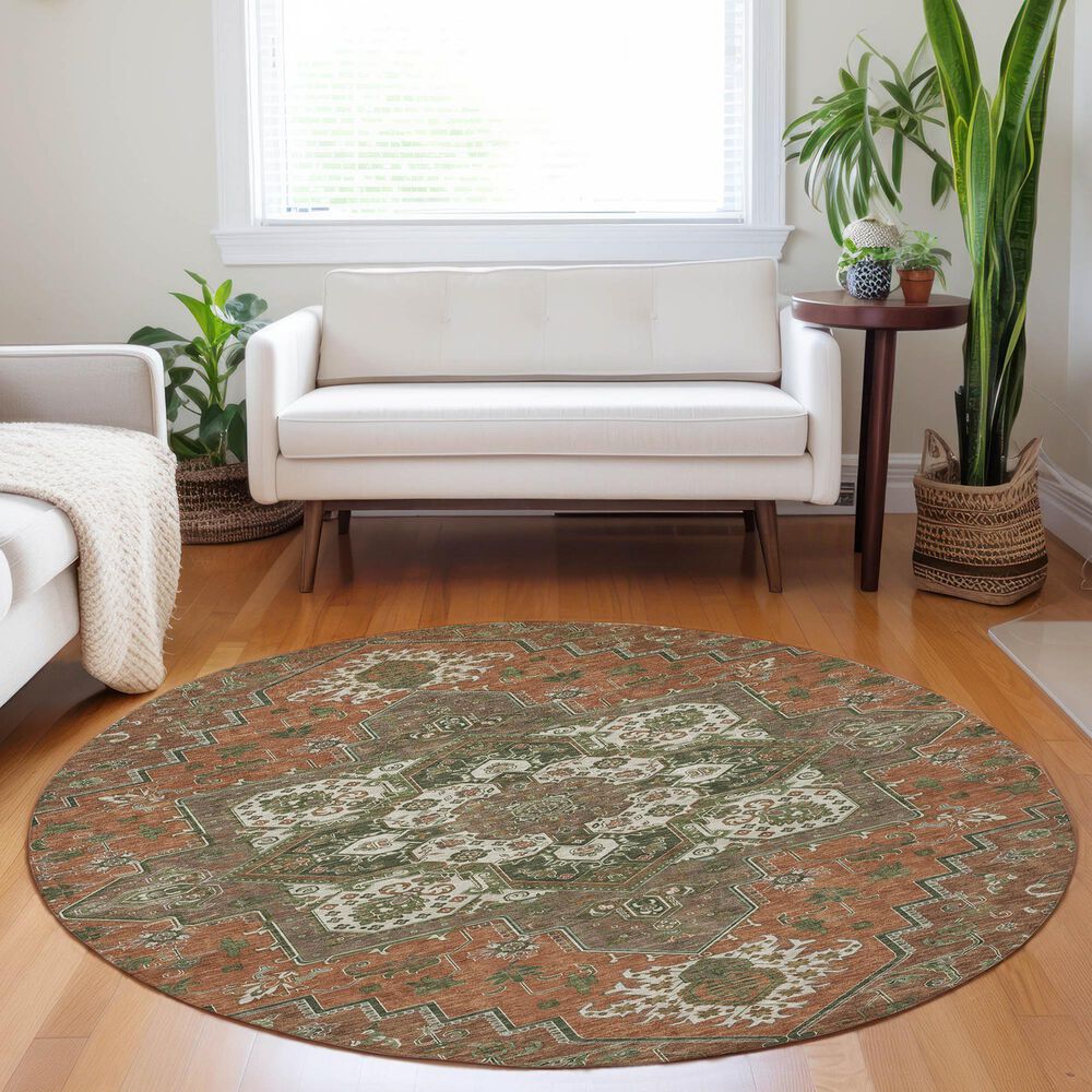 Dalyn Rug Company Tabrook TB9 Rust 8&#39; Round Area Rug, , large