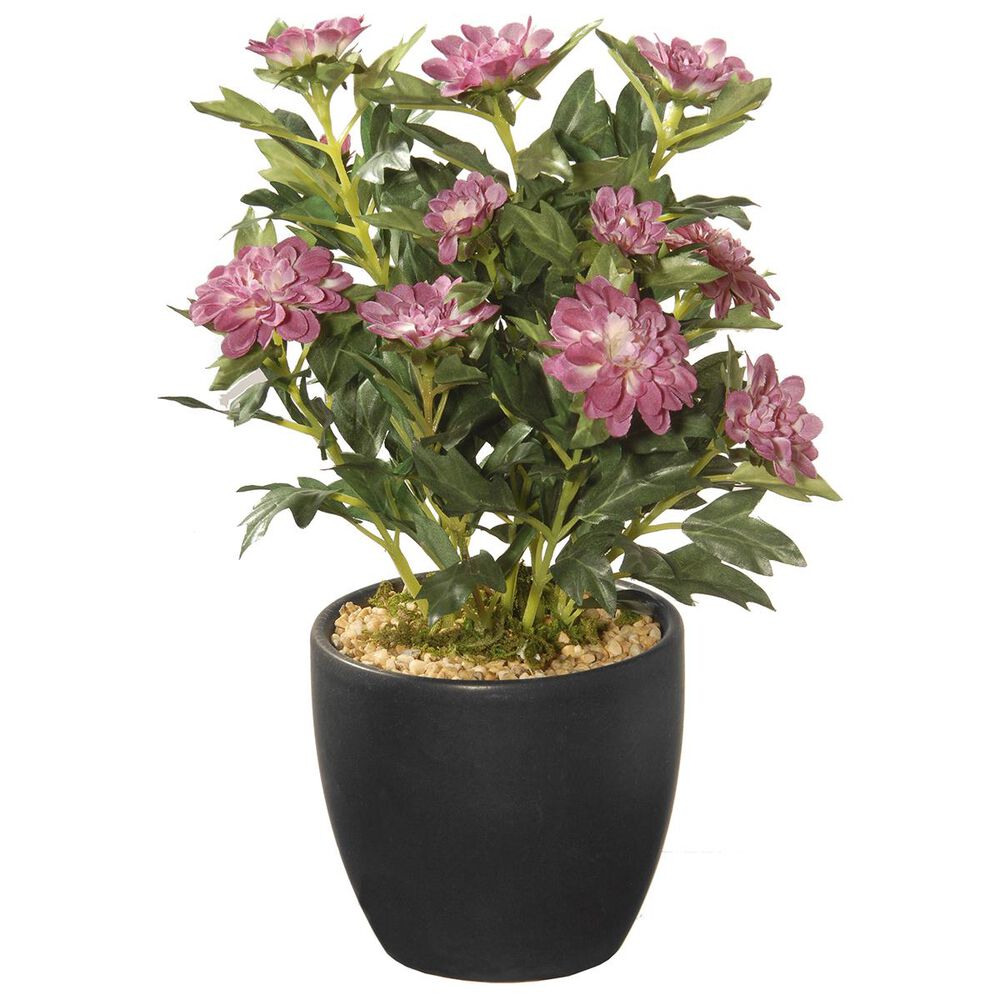 National Tree 11" Zinna with in Ceramic Pot, , large