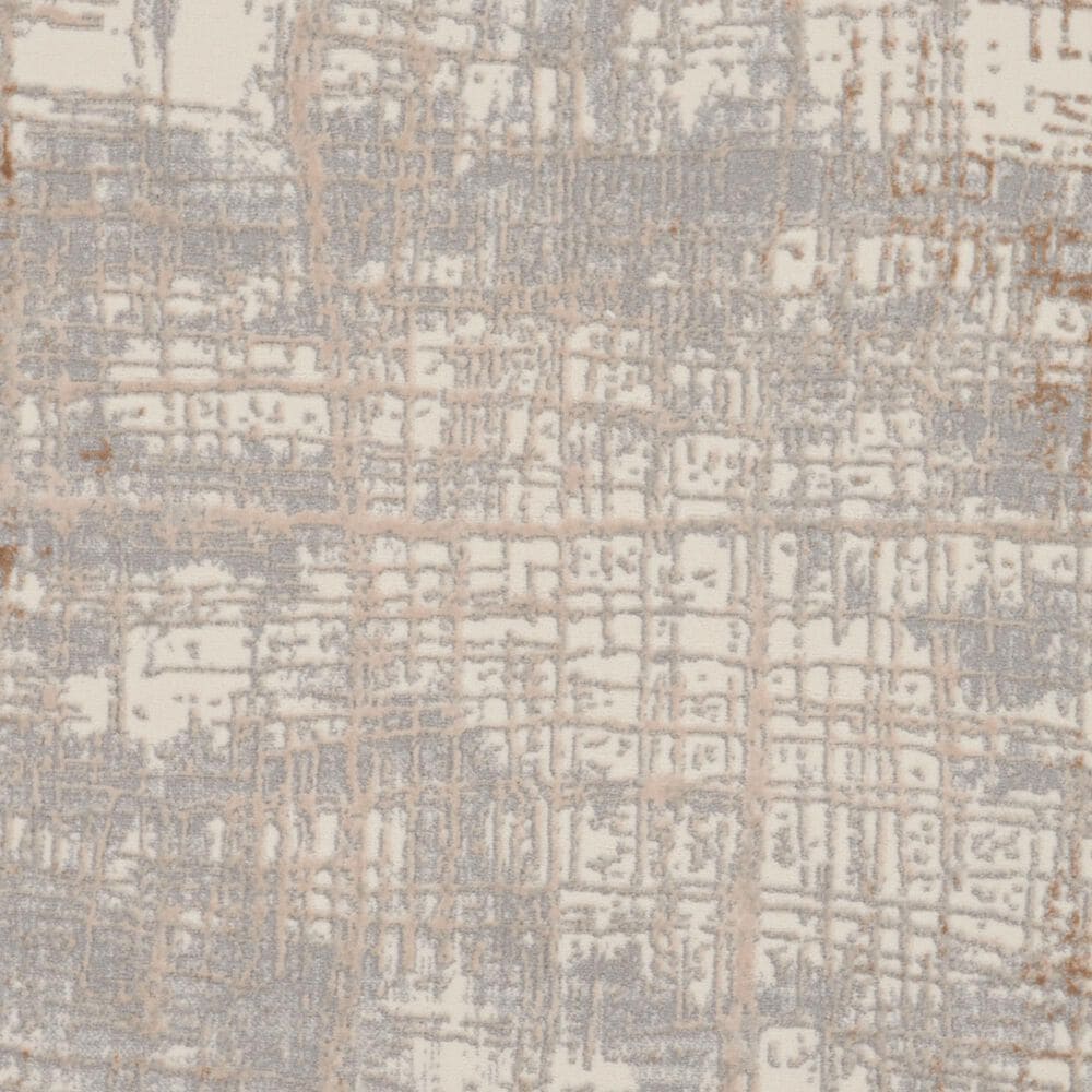 Nourison Rush 4&#39; Round Ivory and Taupe Area Rug, , large