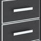 Ashley Zuraleus 2-Drawer Night Stand in Matte Black and Chrome, , large