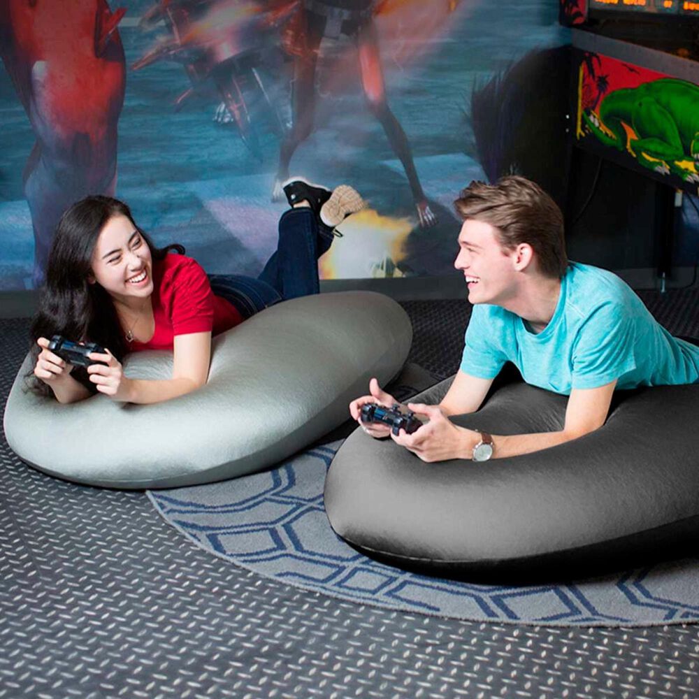 Jaxx Nimbus Large Spandex Bean Bag Chair in Silver NFM