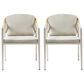 Hearth and Haven Wicker Rattan Woven Patio Dining Chair in Gray (Set of 2), , large