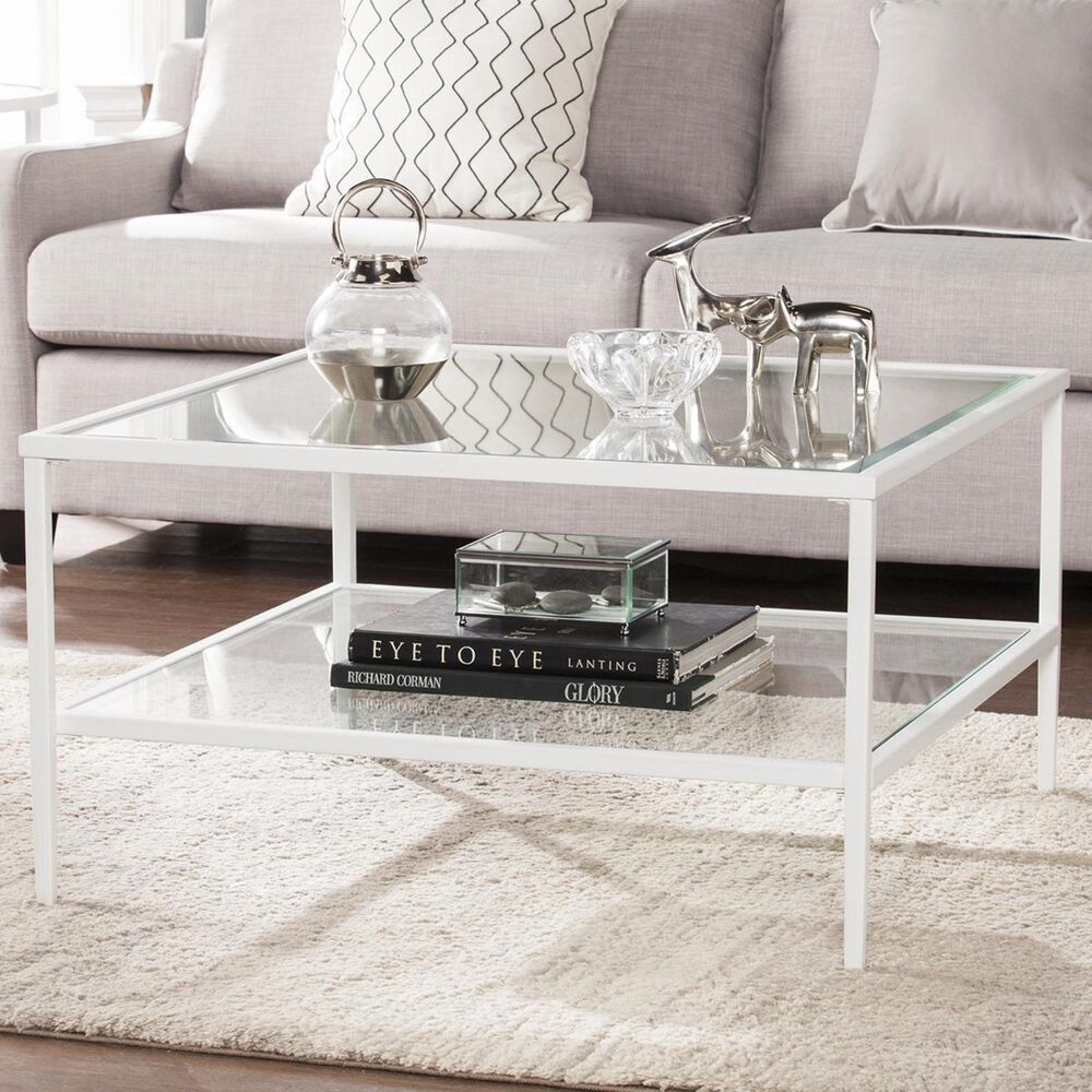 Southern Enterprises Keller Coffee Table in White, , large