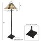 Timberlake Tiffany Style Stained Glass Floor Lamp in Bronze, , large
