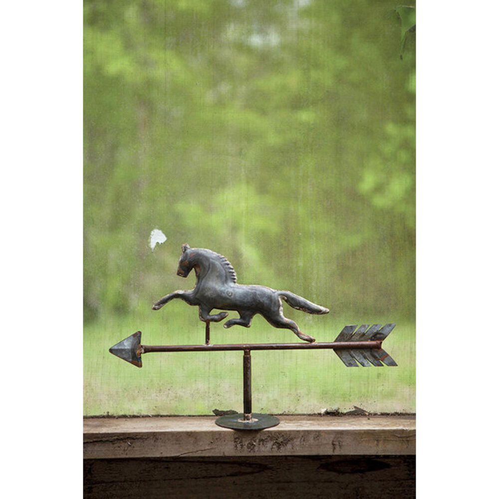 Kalalou Table Top Galvanized Horse Weathervane, , large