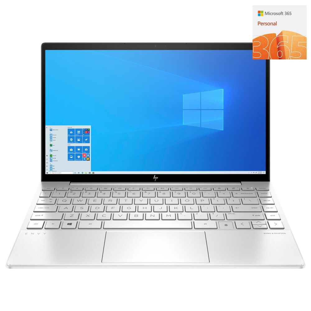 HP 13.3" Envy Laptop | Intel Core i5-1135G7 - 8GB RAM - Intel Iris Xe Graphics - 256 GB SSD in Natural Silver + 365 Personal | 12-Month Subscription, 1 person | Premium Office apps | 1TB OneDrive cloud storage | PC/Mac Download (Digital Code in Box), , large