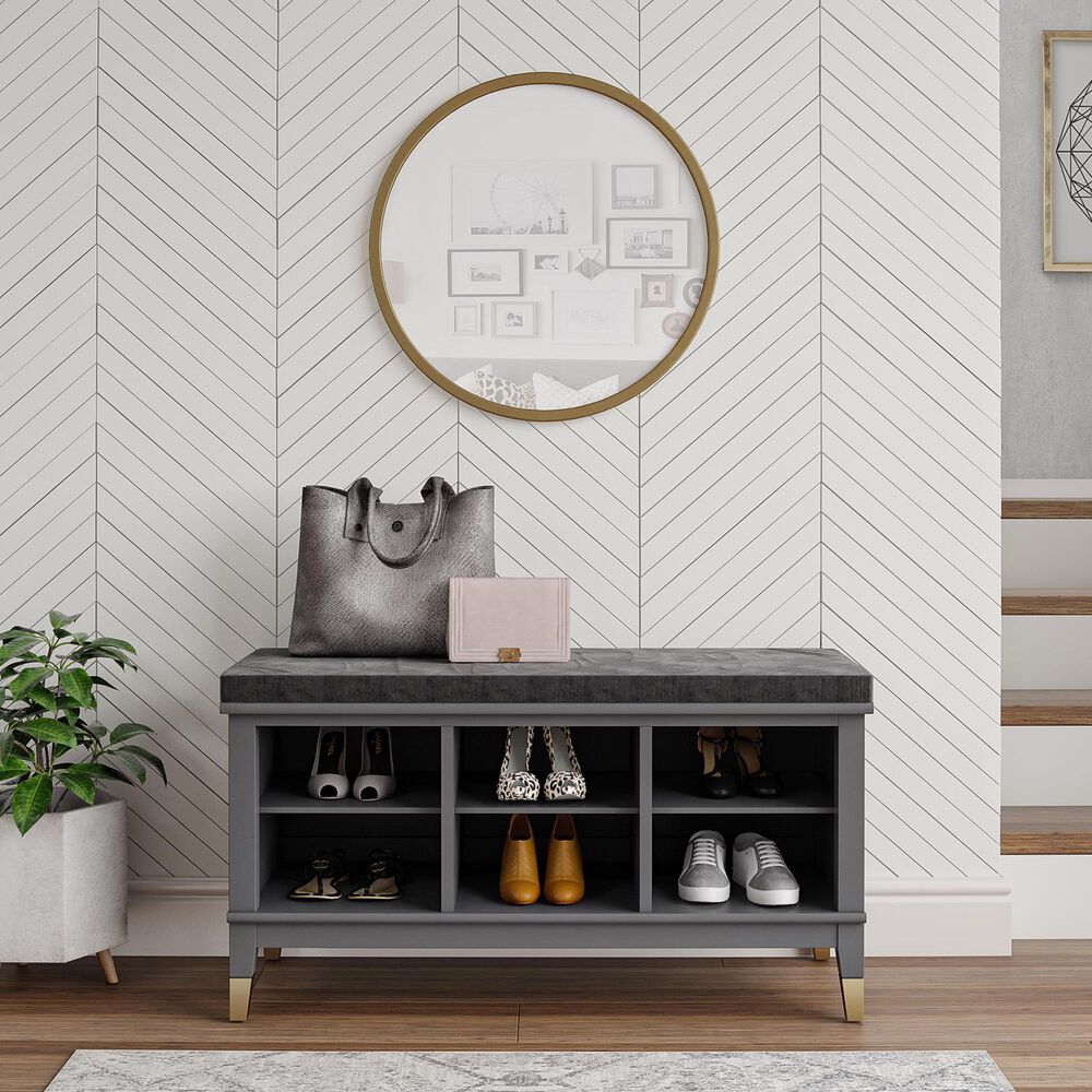 DHP Westerleigh Entryway Bench in Graphite Grey, , large