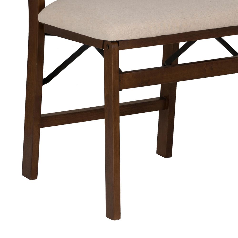 Linon Home Decor Bauer Cane Folding Side Chair in Walnut, , large