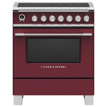 Fisher and Paykel 30" Classic Induction Range with 4 Burners in Red, , large