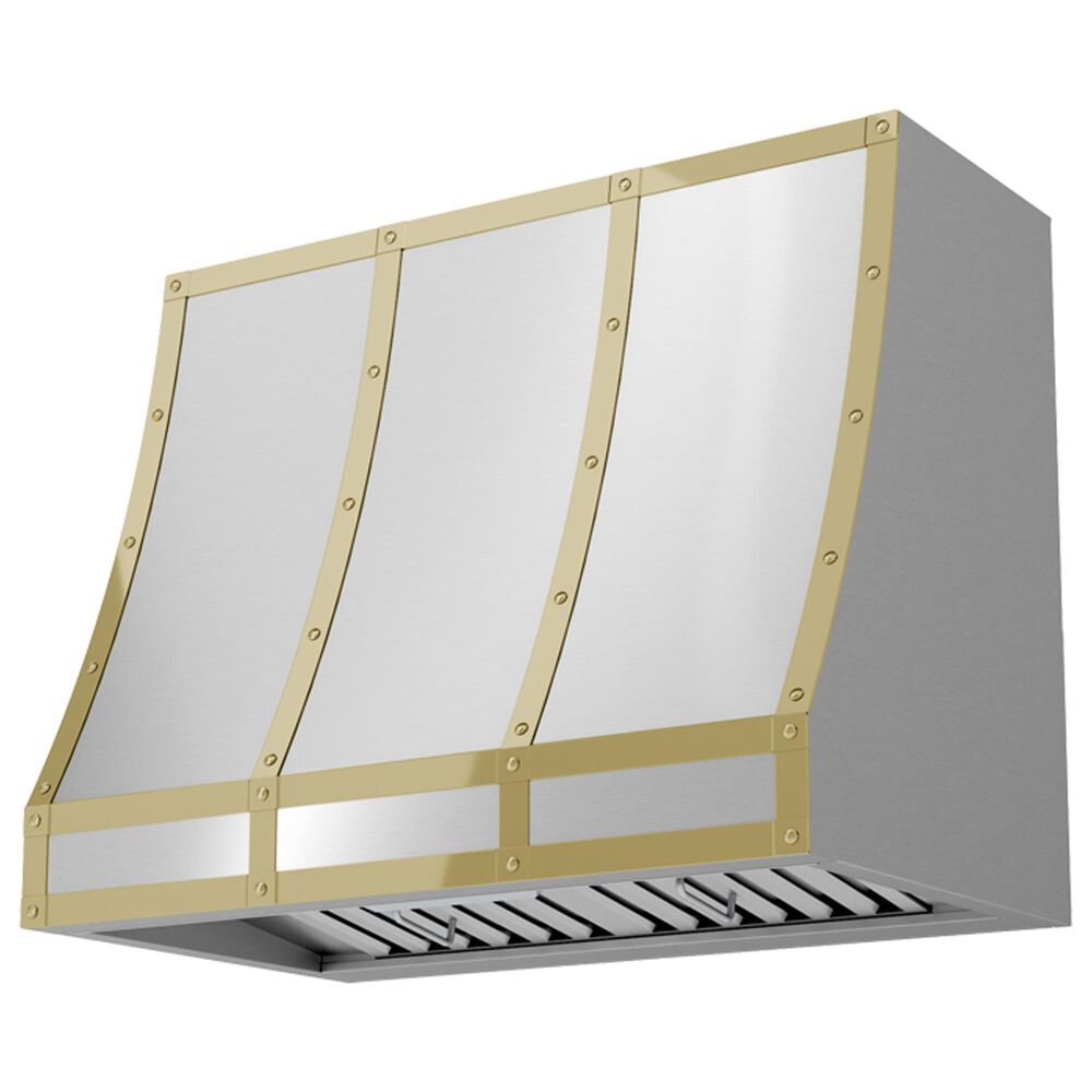 Zephyr 36" Hood Banding Kit in Polished Gold, , large