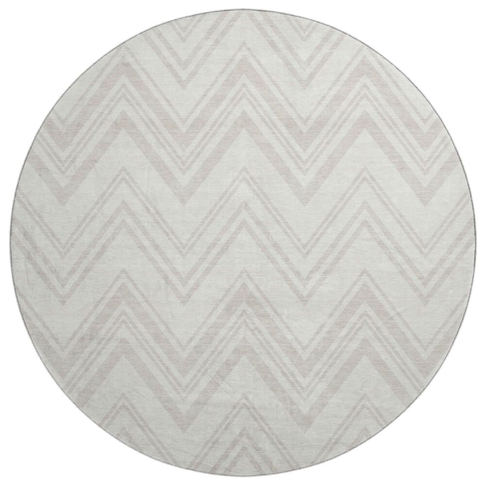 Dalyn Rug Company The Reserve TR17 Ivory 8" Round Indoor/Outdoor Area Rug, , large