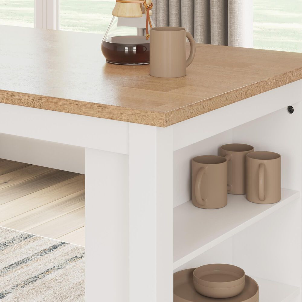 Ashley Gesthaven 3-Piece Counter Height Dining Set in Natural and White, , large