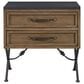 Sterling Timber Tarrington 2-Drawer Nightstand in Almond and Black, , large