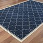 Oriental Weavers Marina Navy and Ivory 5"3" x 7"6" Indoor/Outdoor Area Rug, , large