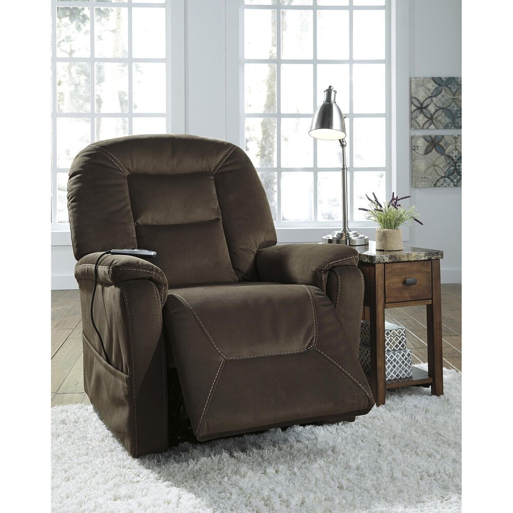 Signature Design by Ashley Samir Power Lift Recliner in Coffee, , large