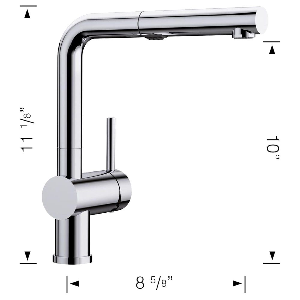 Blanco Linus Pullout Kitchen Faucet with Dual Spray 1.5 GPM in Soft White, , large
