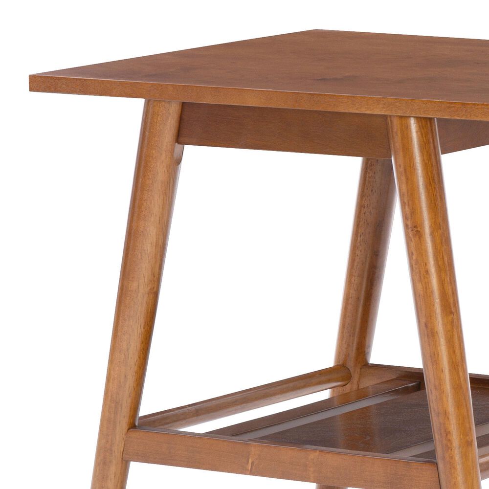 Linon Home Decor Charlotte End Table in Warm Walnut, , large