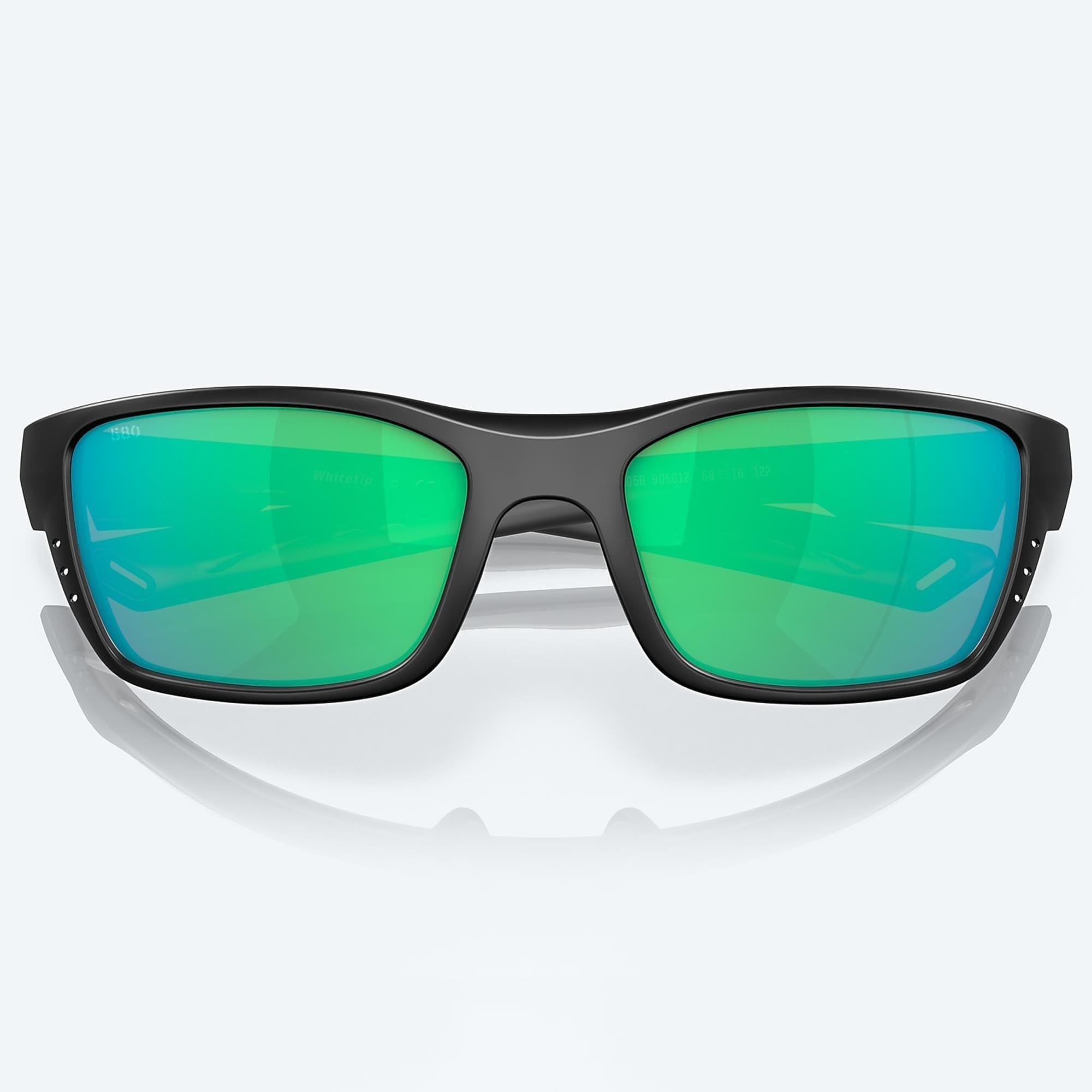 Costa Whitetip Sunglasses with Green Mirror Lenses in Blackout NFM