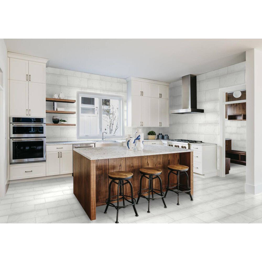 Emser Sterlina White 12&quot; x 24&quot; Polished Porcelain Tile, , large