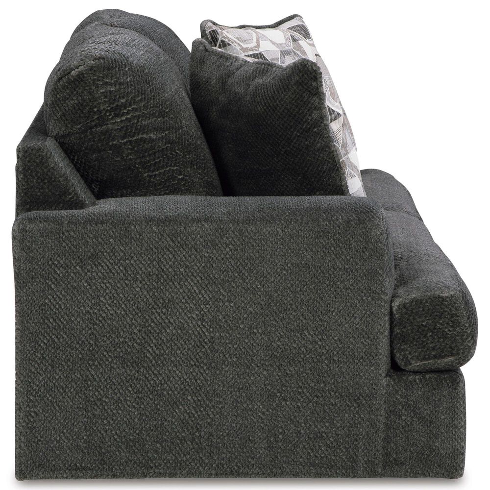 Ashley Karinne Stationary Loveseat in Smoke, , large
