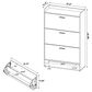 Pacific Landing Denia 3-Tier Shoe Storage Cabinet in Antique Pine and Grey, , large