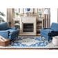 Safavieh Micro-Loop 5" x 8" Navy and Ivory Area Rug, , large