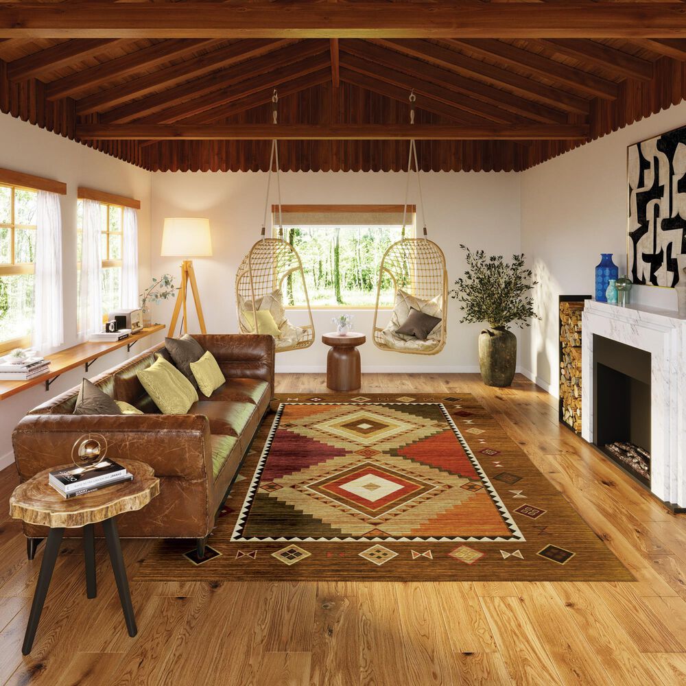 Dalyn Rug Company Phoenix 5&#39; x 7&#39;6&quot; Walnut Indoor/Outdoor Area Rug, , large